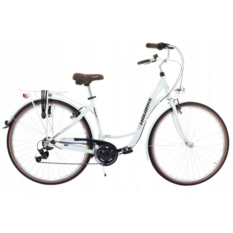 Mestský bicykel 28" Lavida Mahbike Sprick 6 prevodový hliníkový 18" Biela